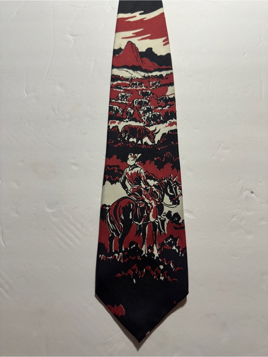 Till Goodan Other - Vintage Till Goodan Michael Jacob’s Cowboy Western Silk Tie Made USA 55x4